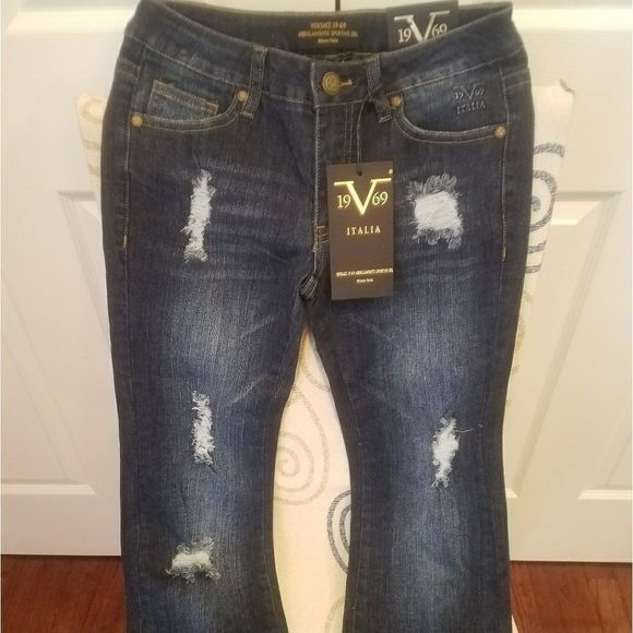 Versace 19.69 Denim - FINAL SALE Versace 19.69 Bootleg Unhemed Jeans